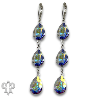 Triple drop earring with crystals from Swarovski®