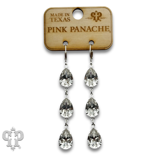Triple drop earring with crystals from Swarovski®