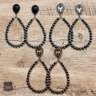 Desert pearl teardrop earrings