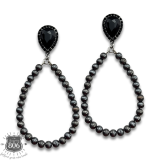 Desert pearl teardrop earrings