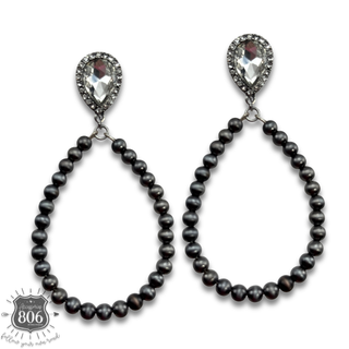 Desert pearl teardrop earrings