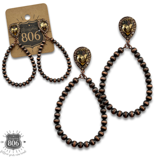 Desert pearl teardrop earrings