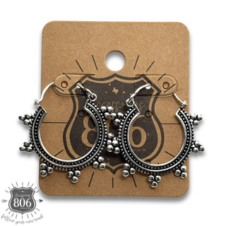 Western silver hoop earrings