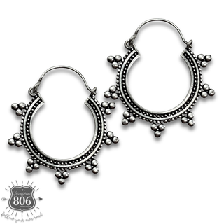 Western silver hoop earrings