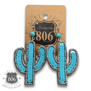 Sequin cactus earring