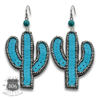 Sequin cactus earring