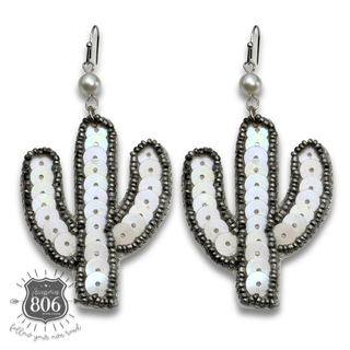 Sequin cactus earring