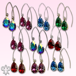 Austrian crystal pear drop earring