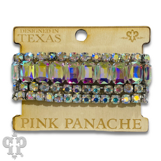 Four strand mixed rhinestone bracelet, two sizes