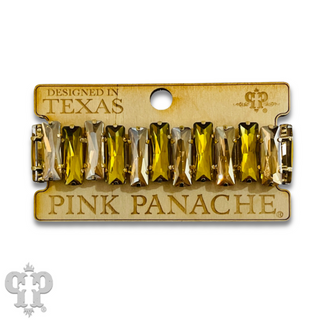 Faceted rectangle rhinestone stretch bracelet