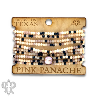 Faceted small bead bracelet set with Austrian crystal