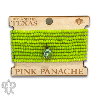 Faceted small bead bracelet set with Austrian crystal