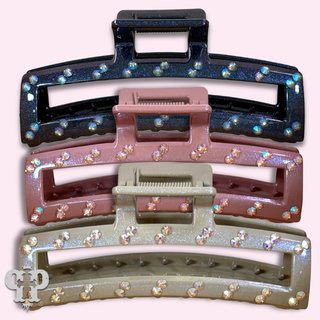 Rhinestone hair claw with hand-set crystals from Swarovski®