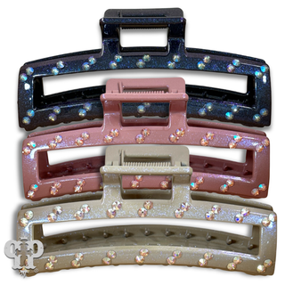 Rhinestone hair claw with hand-set crystals from Swarovski®
