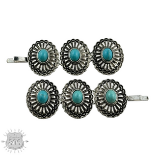 Western turquoise bobby hair pin