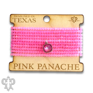 Faceted small bead bracelet set with Austrian crystal