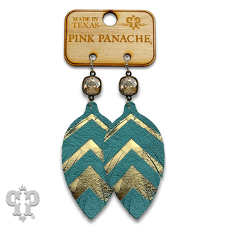 Chevron feather earring with crystals from Swarovski® - LC