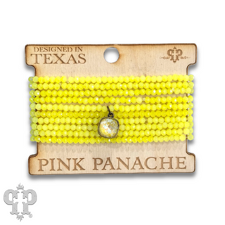 Faceted small bead bracelet set with Austrian crystal