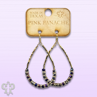 Faceted crystal bead teardrop earring