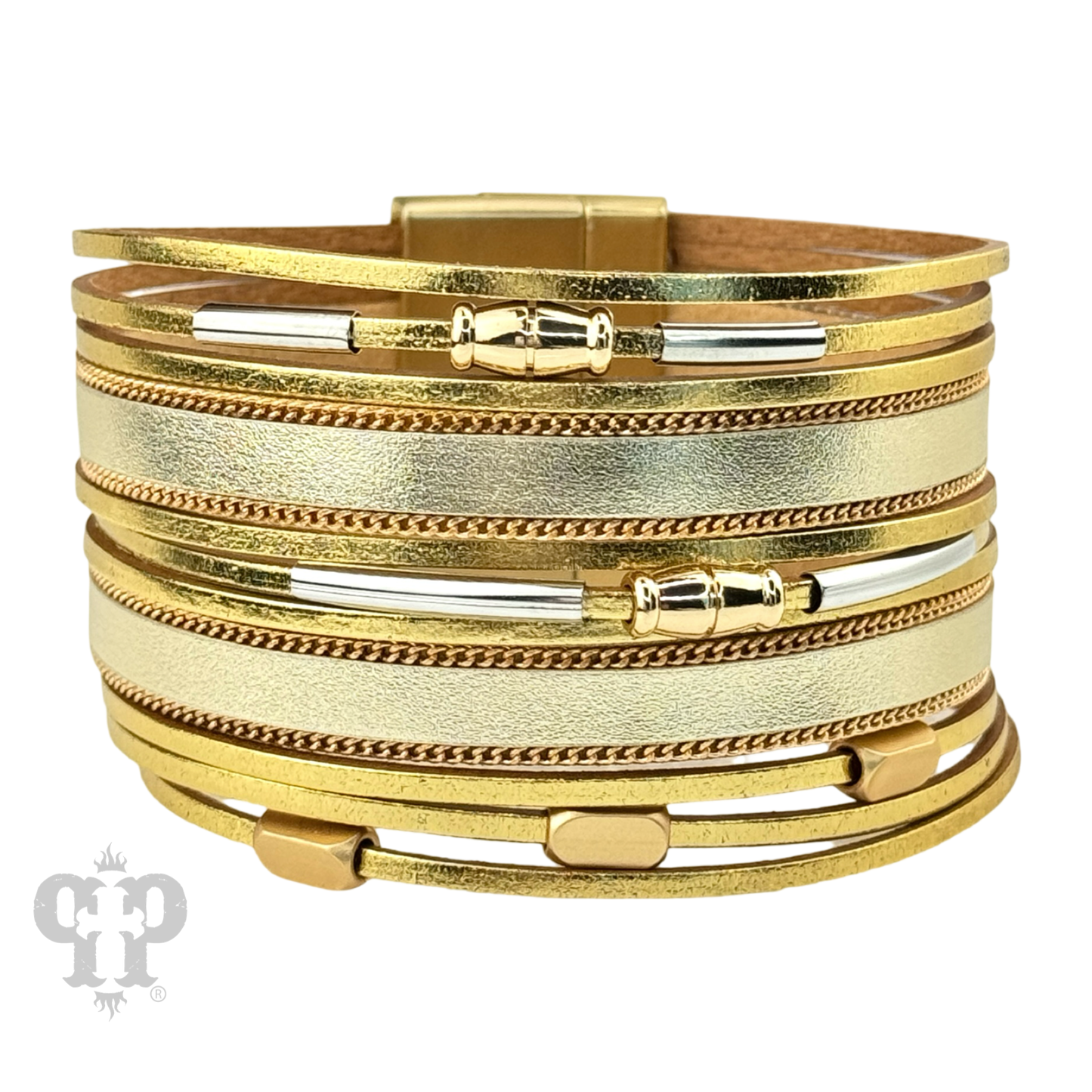 Gold magnetic cuff bracelet, last call
