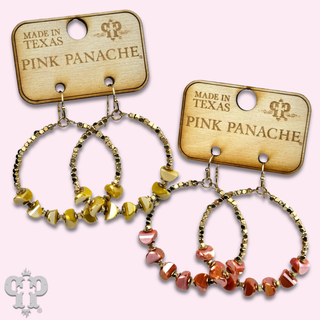 Stone circle earring, last call