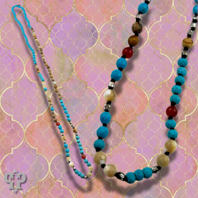 Mixed jasper knotted layering necklace, last call