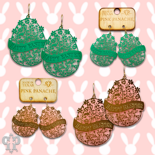 Happy Easter pastel egg earring, last call
