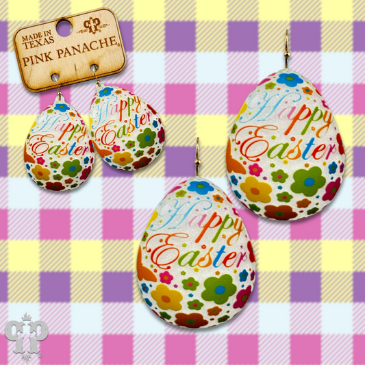 Happy Easter egg earring, last call