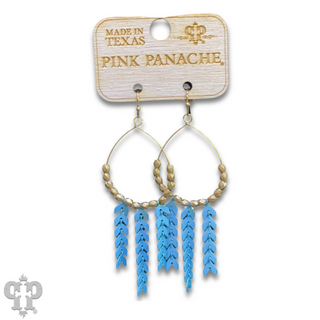 Chevron fringe teardrop earring, last call