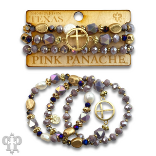 Cross feature crystal bracelet set, last call