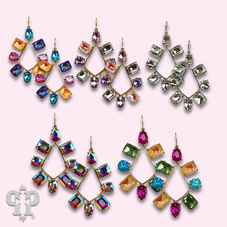 Rhinestone chandelier teardrop earring - last call