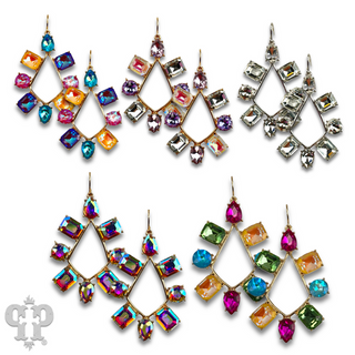 Rhinestone chandelier teardrop earring - last call