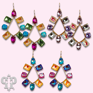 Rhinestone chandelier teardrop earring