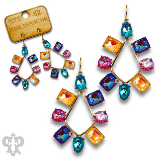 Rhinestone chandelier teardrop earring