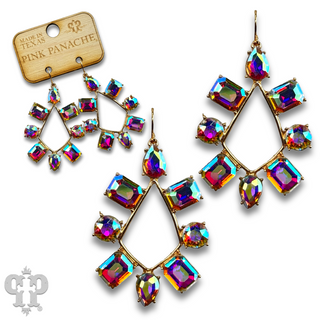 Rhinestone chandelier teardrop earring