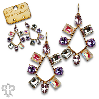 Rhinestone chandelier teardrop earring