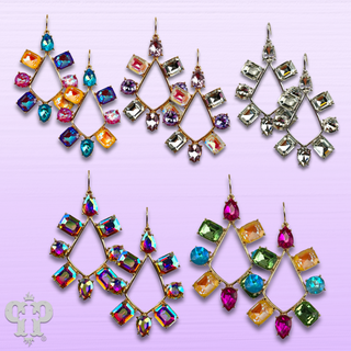 Rhinestone chandelier teardrop earring