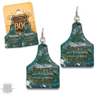 Western ear tag earring