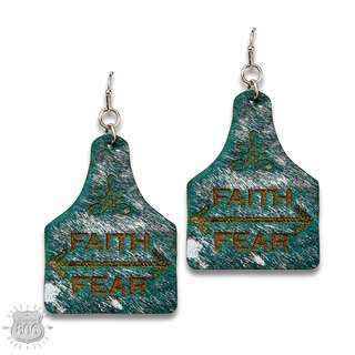 Western ear tag earring