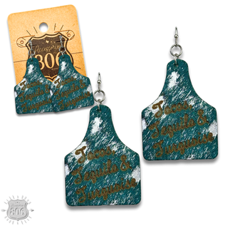 Western ear tag earring