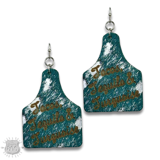 Western ear tag earring