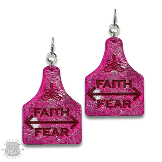 Western ear tag earring