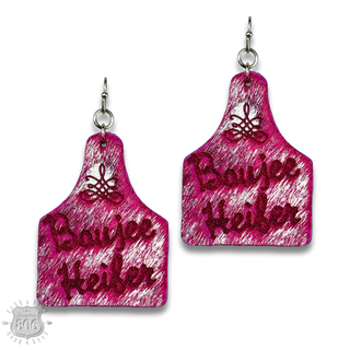 Western ear tag earring