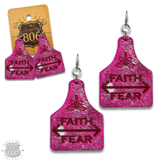Western ear tag earring