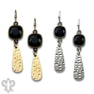 Raindrop earring with Austrian crystal
