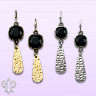 Raindrop earring with Austrian crystal