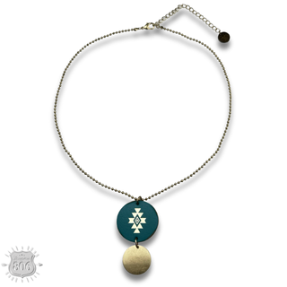 Aztec embossed pendant necklace, last call