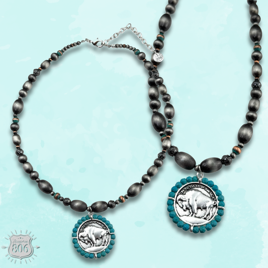 Buffalo coin necklace