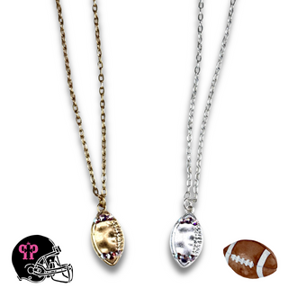 Football necklace with Austrian crystals