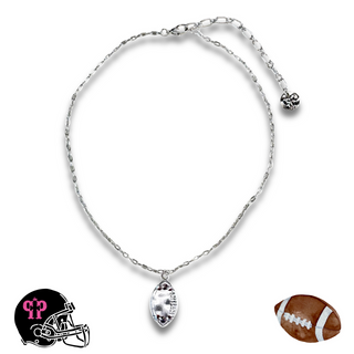 Football necklace with Austrian crystals